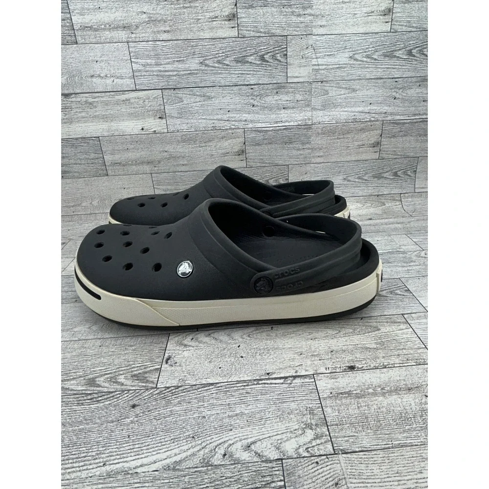 Crocs Crocband Clog Black Stucco Mens 10 Womens 12 Sporty Slip On Shoes 11016